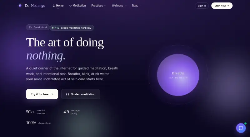 Do Nothing's own site