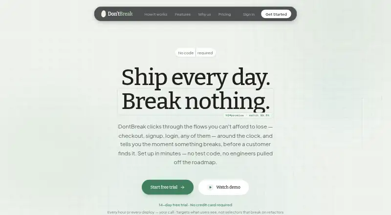 DontBreak's own site