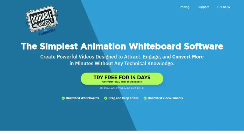 Doodable's own site