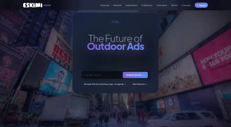 Eskimi DOOH's own site