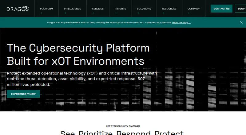 Dragos Platform's own site
