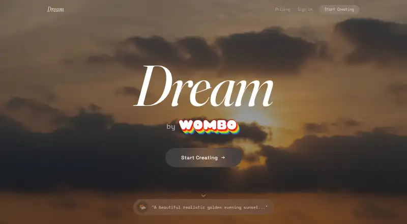 Dream by WOMBO's own site