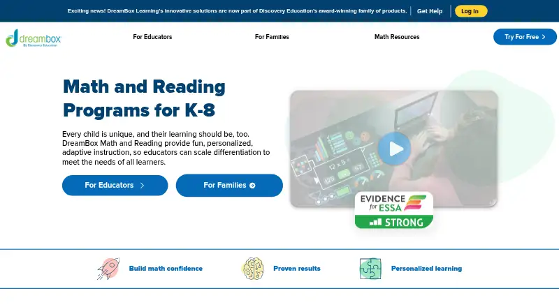 DreamBox Learning's own site