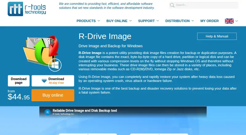 R-Drive Image's own site