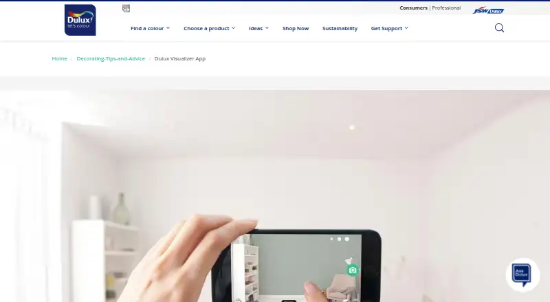 Dulux Visualizer's own site