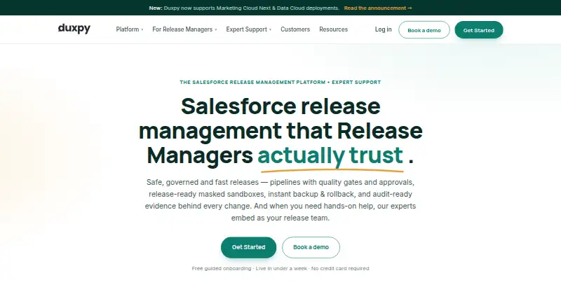 Duxpy Release Management's own site