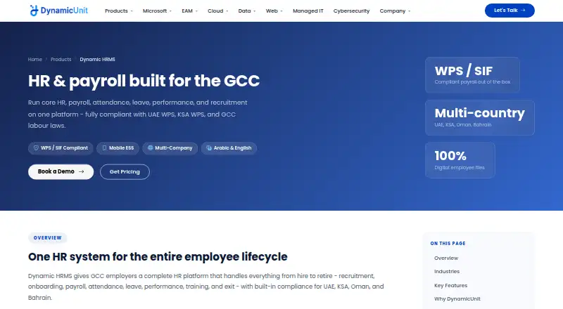 Dynamic HRMS's own site