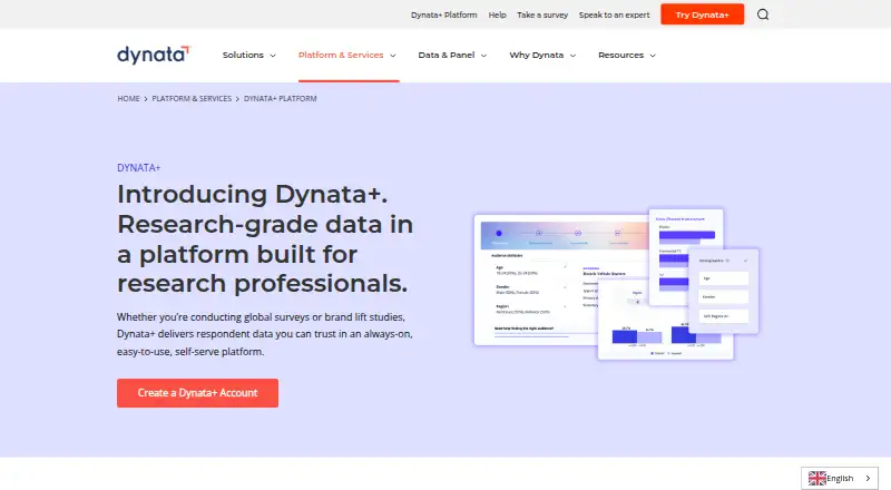 Dynata+'s own site