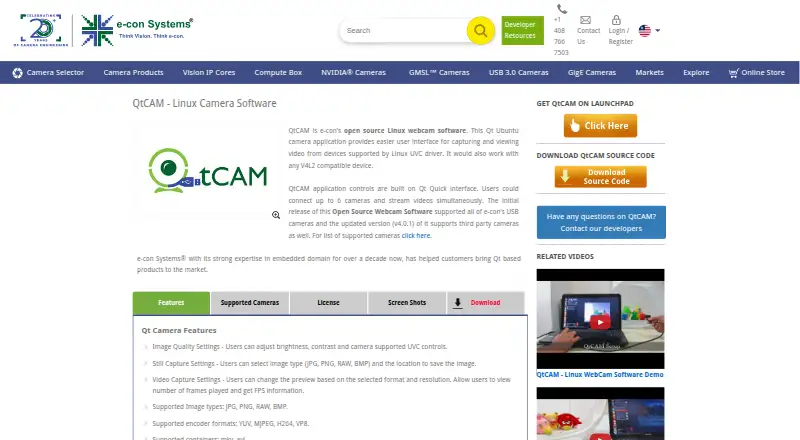 QtCAM's own site