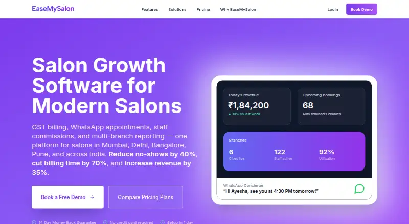 EaseMySalon's own site