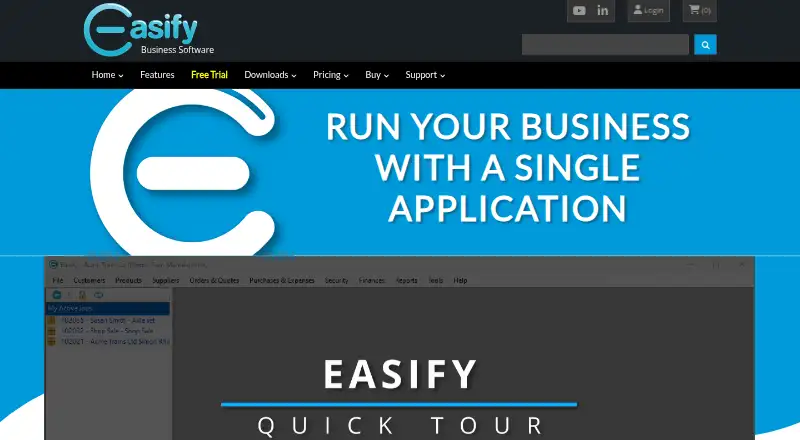 Easify's own site