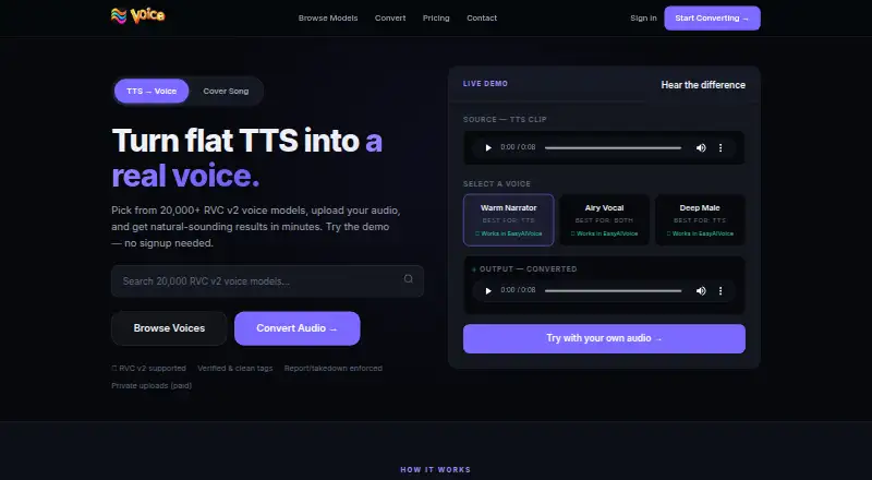 EasyAIVoice's own site