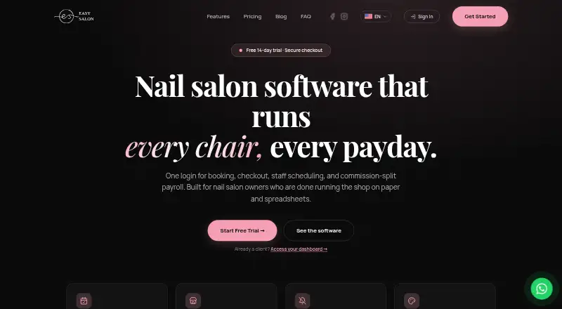EasySalon's own site