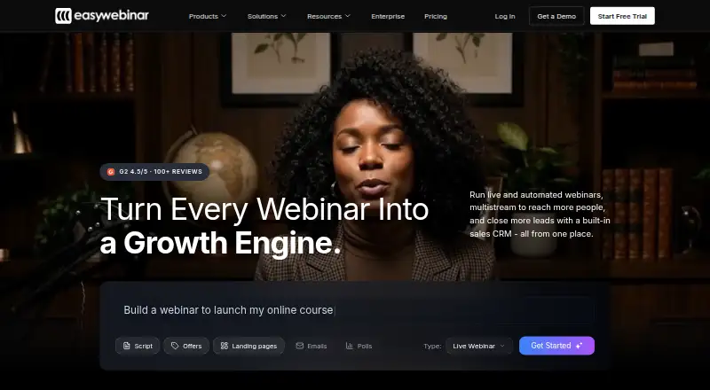 EasyWebinar's own site