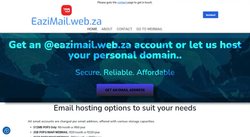EaziMail's own site
