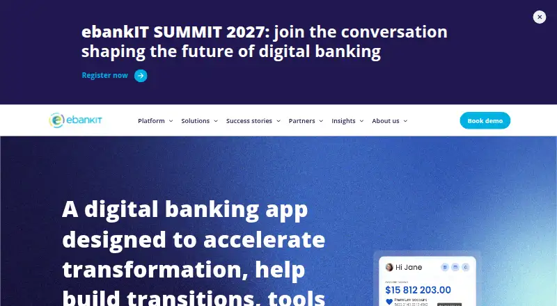 ebankIT Digital Banking Platform's own site