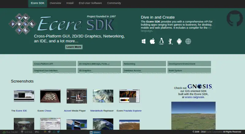 Ecere SDK's own site