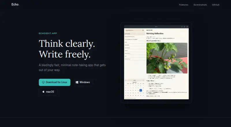 Echo's own site