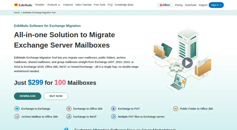 EdbMails Exchange Migration Tool's own site