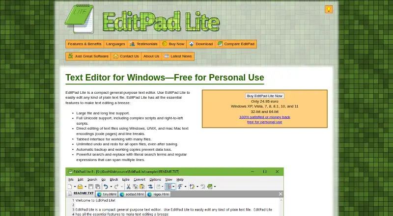 EditPad Lite's own site