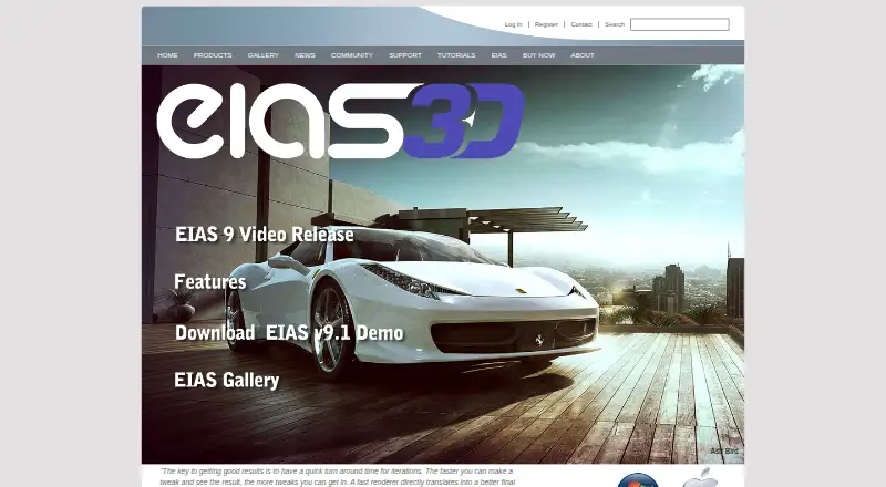 Electric Image Animation System's own site