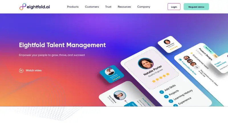 Eightfold Talent Management's own site