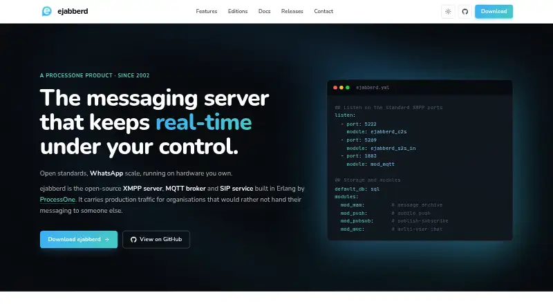ejabberd's own site