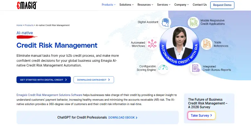 Emagia Credit Risk Management's own site