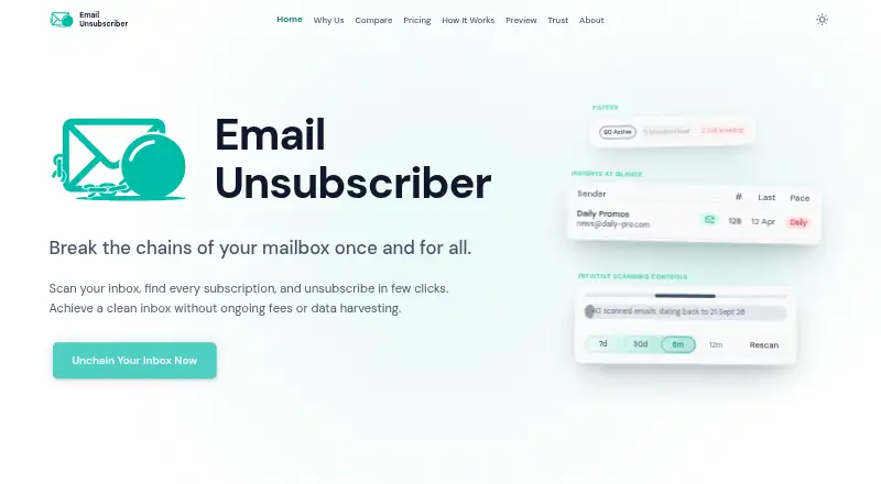 Email Unsubscriber's own site