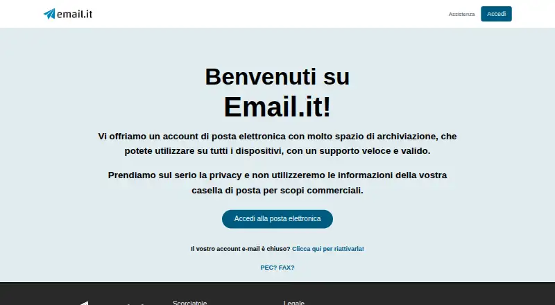 Email.it's own site