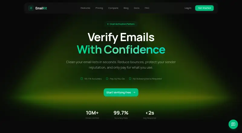 EmailKit's own site
