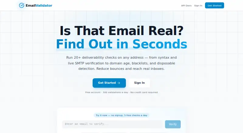 Email Validator's own site
