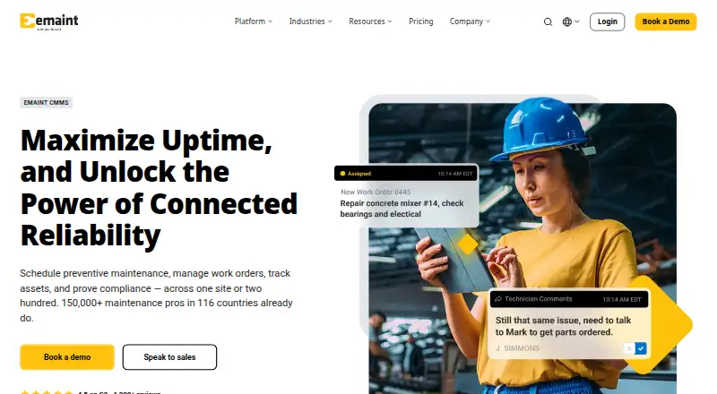 eMaint CMMS's own site