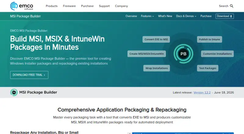 EMCO MSI Package Builder's own site