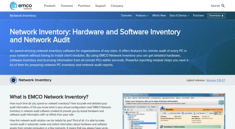 EMCO Network Inventory's own site