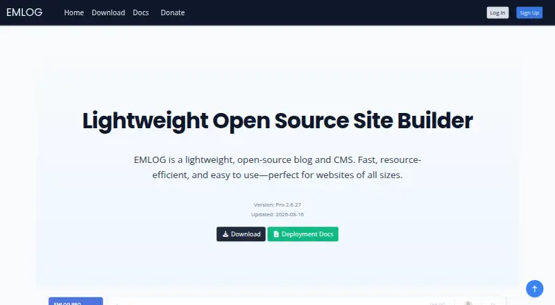 EMLOG's own site