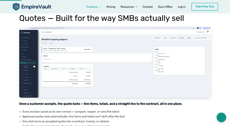 EmpireVault Quotes's own site