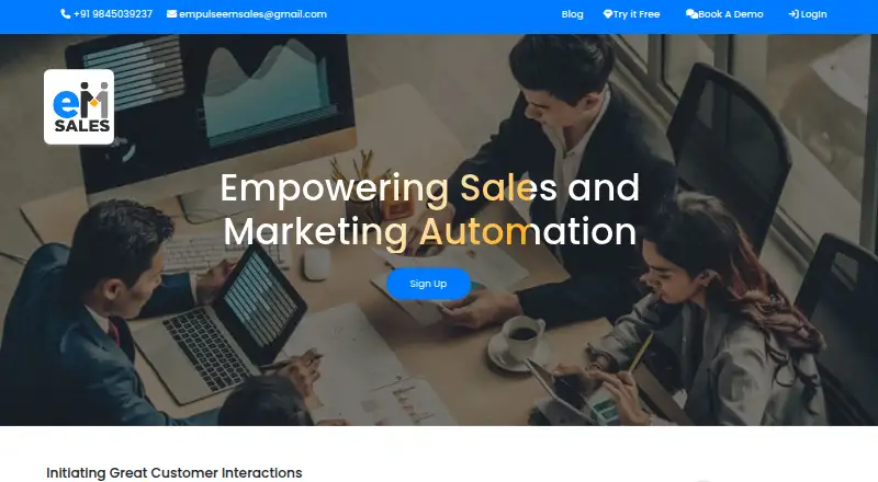 eMsales CRM's own site