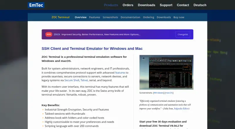 ZOC's own site