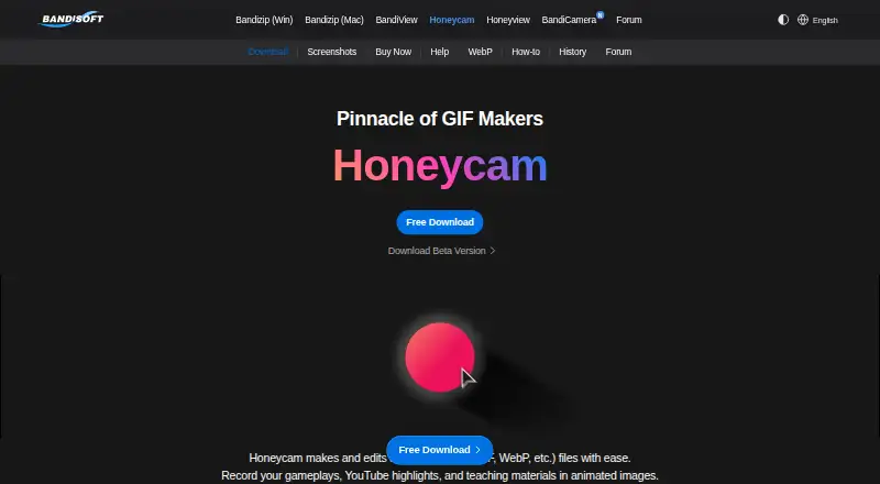 Honeycam's own site