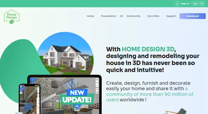 Home Design 3D's own site