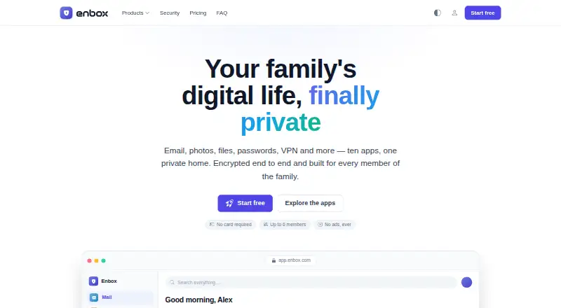 Enbox's own site