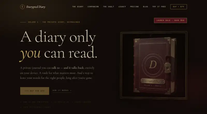 Encrypted Diary's own site