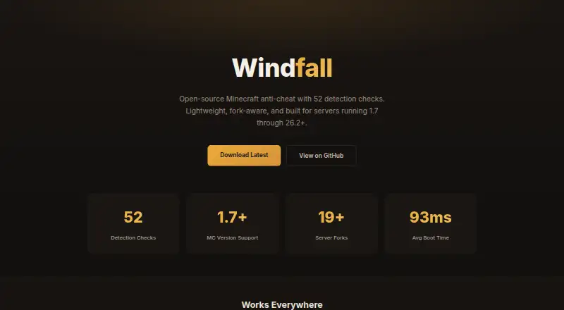 Windfall Anti-Cheat's own site