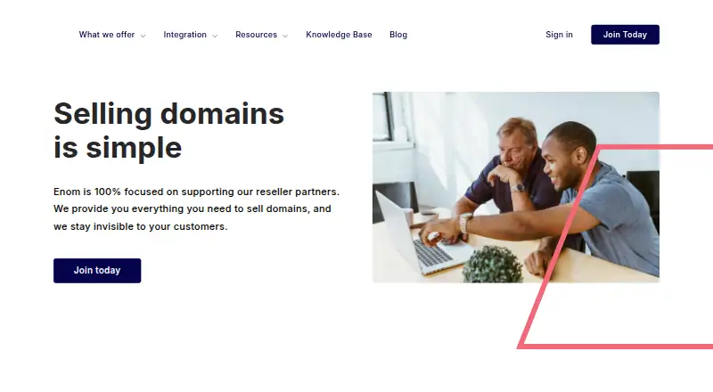 Enom's own site
