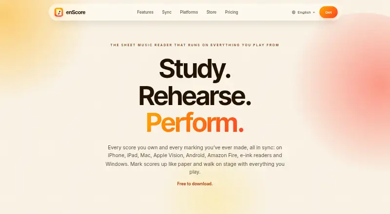 enScore's own site