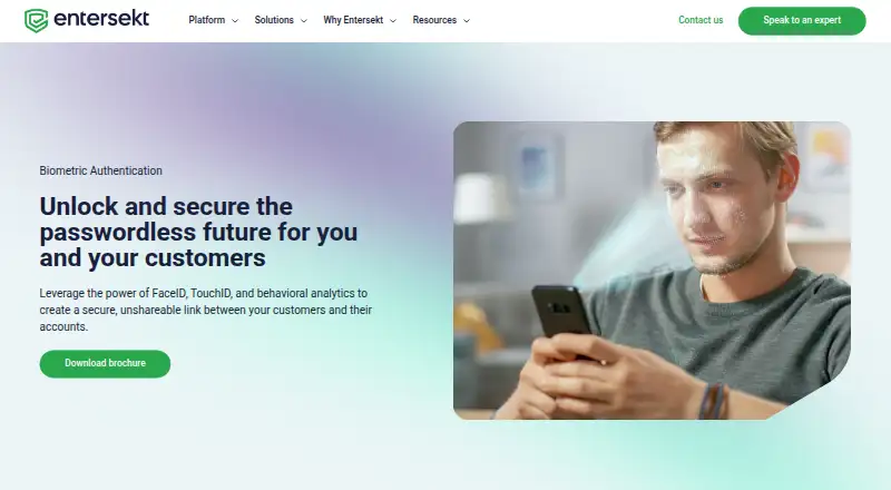 Entersekt Biometric Authentication's own site