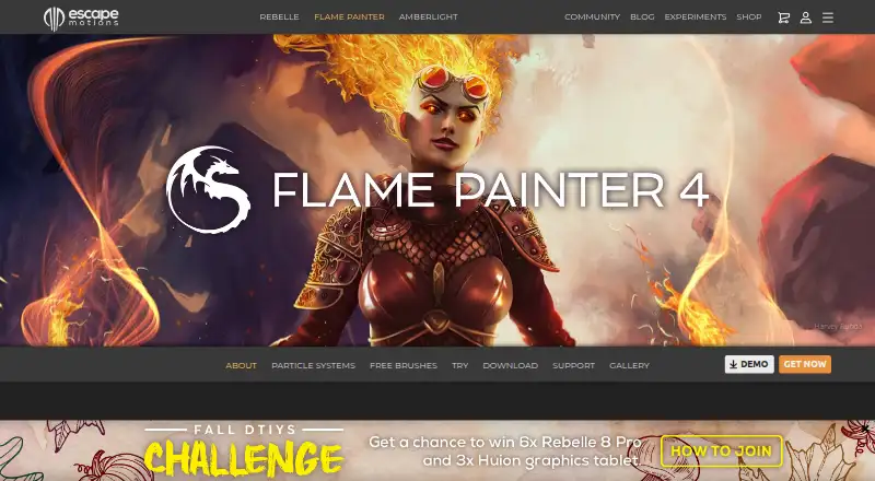 Flame Painter's own site