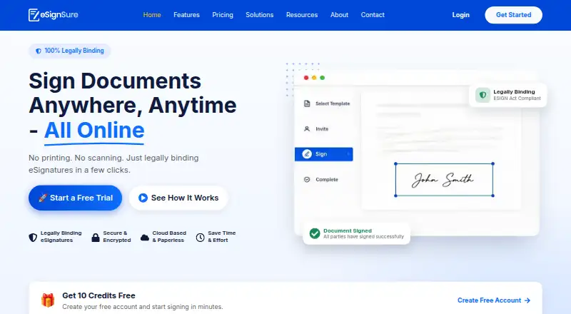 eSignSure's own site