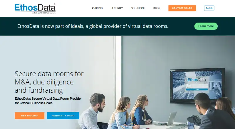 EthosData's own site